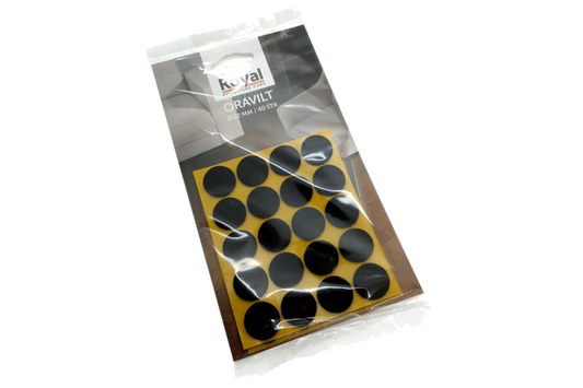 Zelfklevende viltglijders 17 mm wit en bruin