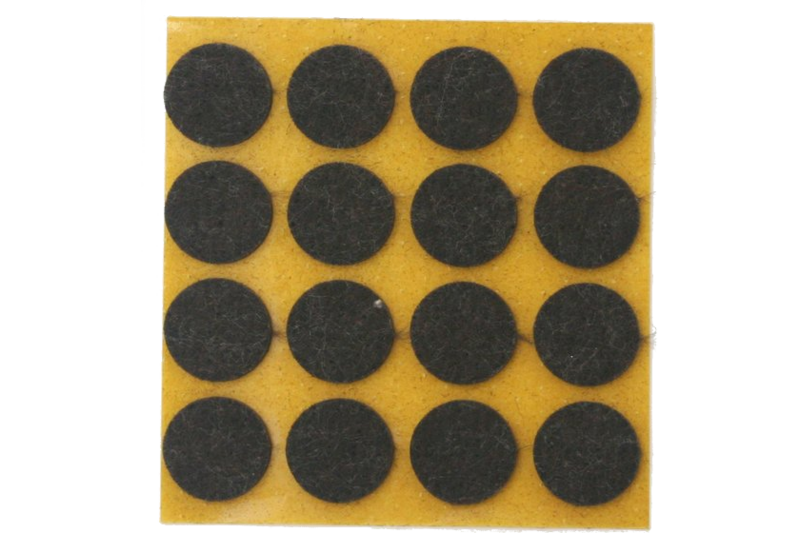 Ronde zelfklevende viltjes 50 mm bruin – 8 stuks