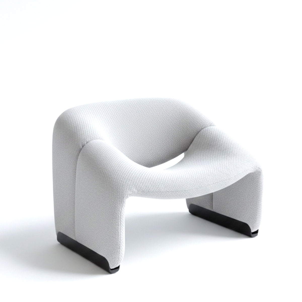 Artifort Groovy M-chair F598 fauteuil, refurbished met Kvadrat Coda 0232 stof